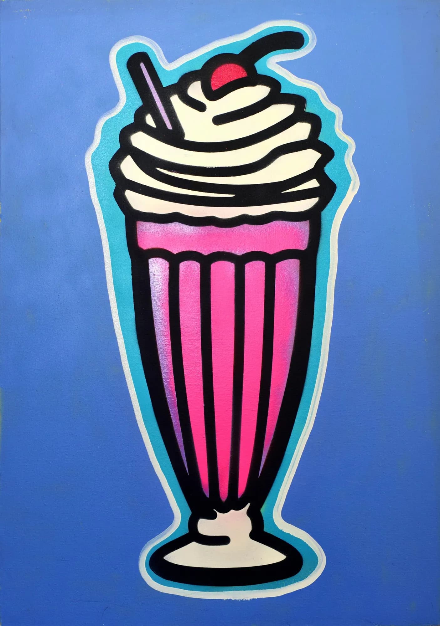 ERDBEER-MILCHSHAKE – handgefertigtes Original von Tobias Kutz